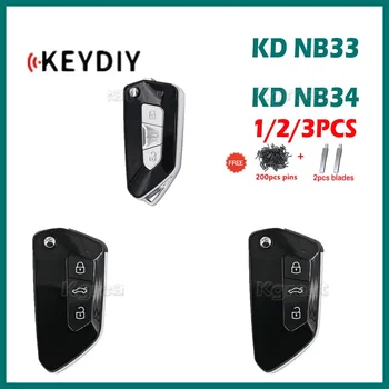 1/2/3шт KEYDIY KD NB33 NB34 Многофункциональный Дистанционный Ключ с 3 Кнопками Автомобильный Ключ для VW Style KD900/KD-X2/KD-MAX MINI Key Programmer