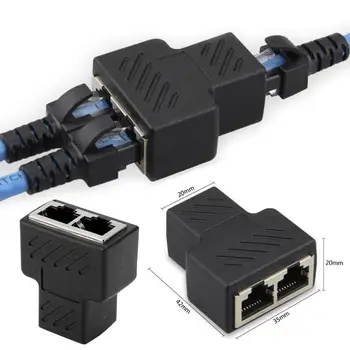 1-2 способа подключения rj45 к разъему-разветвителю lan rg rj 45 cat6 cat5e cat5 stp экранированный сетевой кабель ethernet адаптер Горячий