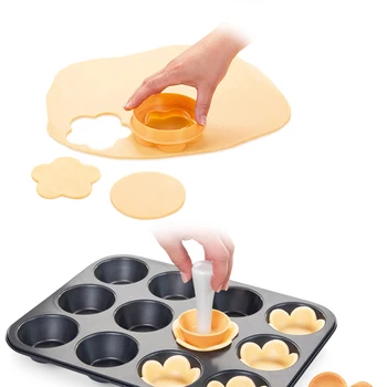 1 шт. Форма для торта, трамбовка кондитерских изделий Пластиковая Мини-форма для трамбовки круглых Тарталеток / Tarts Shell Maker Инструменты для выпечки