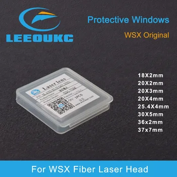 10 шт./лот Оригинальные защитные стекла WSX 18*2/30*5/37*7 Защитная линза 0-6kW Оптическая линза для WSX Laser ND18 NC12 NC30 NC60