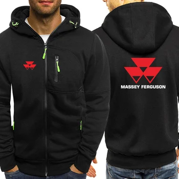 2023 Мужская новая толстовка с логотипом Massey Ferguson, однотонная верхняя одежда, осенний спортивный дизайн на молнии, толстовки с капюшоном и длинными рукавами