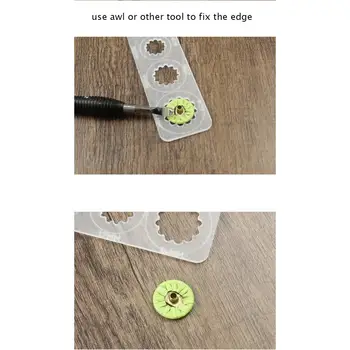 2шт Кожаная форма для изготовления кнопок, сумка с пряжкой, Сумка для инструментов, Прозрачный Набор инструментов для многоразового использования с 4 Отверстиями, DIY Button Maker
