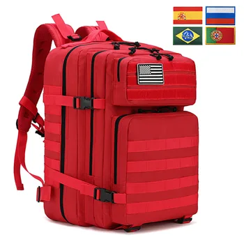30-литровый или 50-литровый Тактический рюкзак Для мужчин и женщин 3P Attack, Спортивный Походный Охотничий Нейлоновый рюкзак, Военная походная сумка с флагом