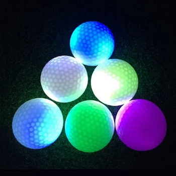 6 Шт Ночных Мячей Для Гольфа Со Светодиодной Вспышкой, Светящихся Электронных Цветных Тренажеров Для помещений