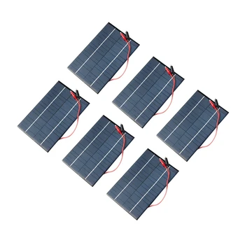 6X4,2 Вт 18 В солнечная батарея Поликристаллическая Солнечная панель + зажим 