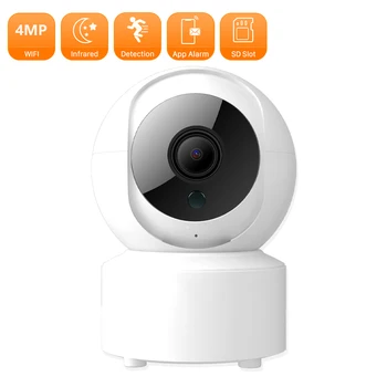 ANBIUX 4-Мегапиксельная PTZ-Камера ICSEE Smart Home Mini WiFi IP-Камера 2-Мегапиксельная Внутренняя Беспроводная Камера Автоматического Отслеживания Безопасности CCTV Камера Наблюдения