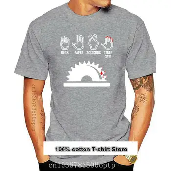 Camiseta de moda para hombre, camisa con tijeras de papel de roca, sierra de mesa, carpintero divertido, 2020