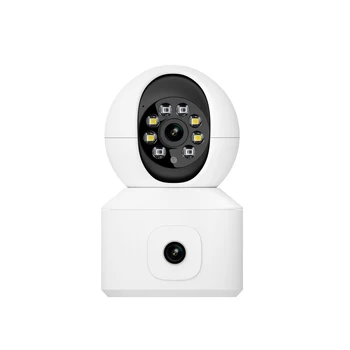 ESCAM QF010 2MP 1080P iCSee APP Двухобъективная Bluetooth Полноцветная PTZ IP Купольная Камера AI Humanoid Security CCTV Радионяня