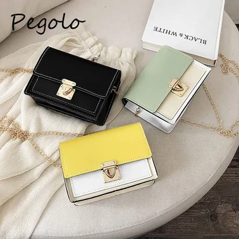 Pegolo маленькая квадратная сумка модная сумка для женщин 2019 летняя маленькая сумка на одно плечо новая сумка через плечо ins super hot chain bag Y2K