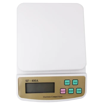 U50 2/5 / 10 кг 1 г / 0,1 г Цифровые кухонные весы Libra для подсчета веса электронные весы SF-400A Английская кнопка