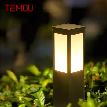 · TEMOU Солнечный светильник для лужайки, Наружный светодиодный Водонепроницаемый Современный Садовый светильник, Домашний Декоративный светильник для виллы Duplex Park