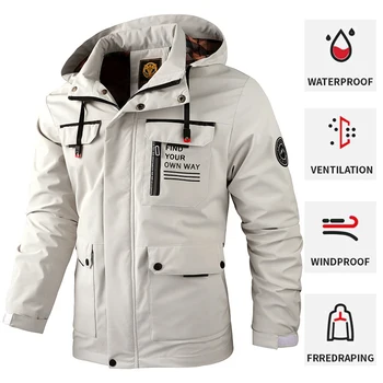Весенне-осенняя куртка Мужская Однослойная водонепроницаемая Ветровка Спортивная куртка для альпинизма на открытом воздухе Мужская