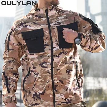 Военная форма, Тактическое снаряжение, Ветрозащитное флисовое пальто, Зимняя теплая форма с длинными рукавами и карманами, Форменная одежда