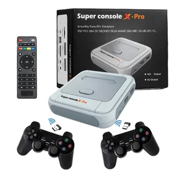 Горячая Портативная Игровая Консоль, Встроенные 50000 Аркадных Игр, 256G Двойной Беспроводной PSP Геймпад Super Console X PRO для Видеоигр