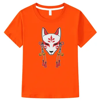 Горячая футболка с аниме Demon Slayer Для мальчиков и девочек, футболки с рисунком Каваи, Детские топы унисекс, Забавная футболка из 100% хлопка, детская летняя одежда