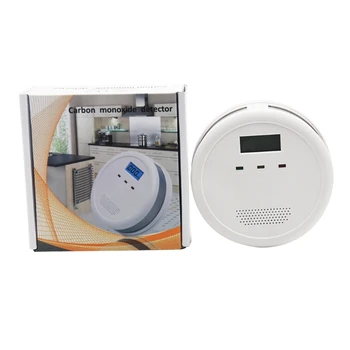 Детектор угарного газа, CO GasMonitors, детектор сигнализации, датчик CO со светодиодным цифровым дисплеем для дома, работает от аккумулятора
