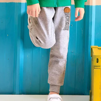 Детские штаны, хлопковые спортивные штаны для мальчиков, свободная однотонная одежда, повседневные спортивные брюки, весенние детские брюки