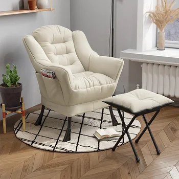 Дизайнерские кресла для макияжа, Белые металлические односпальные стулья для гостиной, скандинавский минимализм, мебель для гостиной Sillon Dormitorio