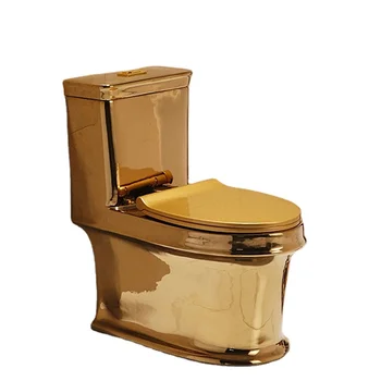 Золотой цельный унитаз, оцинкованный золотой унитаз, крутая роскошная золотая ванная комната