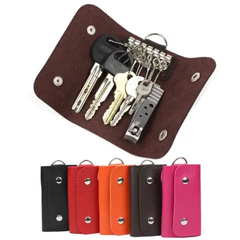 Ключница из искусственной кожи, держатели ключей, автомобильный брелок, кольцо для ключей, кошелек, сумка для ключей, кожаный брелок для ключей Для женщин, мужчин