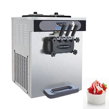 Коммерческая машина для приготовления мороженого Из нержавеющей стали, 3 вида мороженого, полностью автоматическая машина для приготовления мороженого