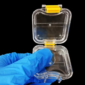 Коробка для хранения зубных протезов Пластиковая коробка для зубных протезов с пленочной мембраной для зубных имплантатов Коробка для зубных протезов
