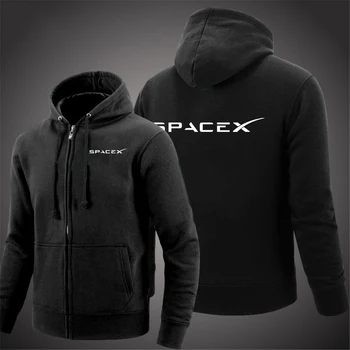 Логотип SpaceX Space X 2023, Мужские Новые Весенне-Осенние Толстовки На молнии с принтом, Повседневные Куртки в стиле Харадзюку в стиле Хип-Хоп, Толстовки
