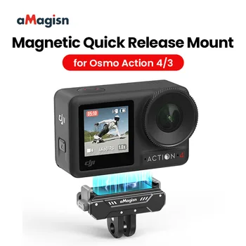 Магнитный складной комплект для быстроразъемного крепления aMagisn, аксессуар для спортивной камеры DJI OSMO Action 4 3 Action4 Action3