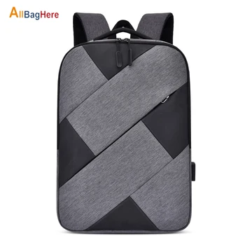 Мужской водонепроницаемый рюкзак для ноутбука, деловые повседневные рюкзаки для путешествий, мужские школьные сумки для подростков с USB-зарядкой.