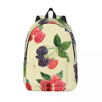 Мужской Женский рюкзак Большой емкости, школьный рюкзак для школьника, школьная сумка Berry, клубника, Малина, смородина