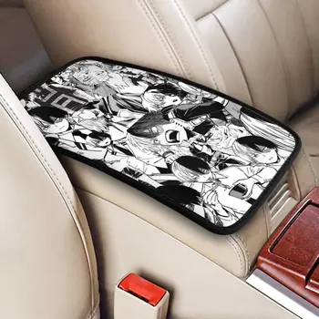 Накладка на центральную консоль My Hero Academia Katsuki Bakugo Коврик для автомобильного подлокотника, чехол для ящика для хранения автомобильных аксессуаров из аниме