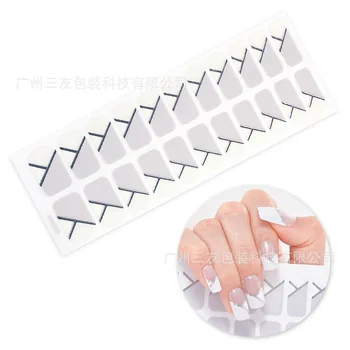 Наклейка для дизайна ногтей с полным покрытием, 1 лист, Водонепроницаемая наклейка для украшения ногтей, полоски лака для ногтей, обертывания для ногтей, пластырь для ногтей для женщин