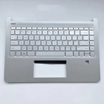 Новая клавиатура с подставкой для рук HP TPN-Q221 14-DQ 14-FQ L61507-001 серебристая
