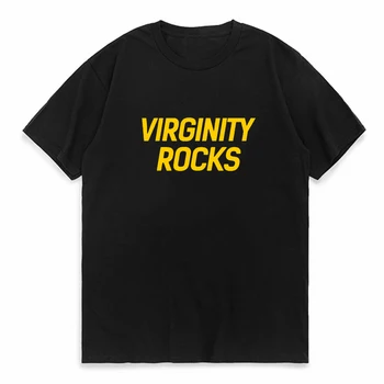Новоприбывшая мужская футболка, мужская забавная футболка, модная футболка Virginity Rocks Version2, мужская футболка, топ, футболка