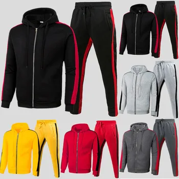 Новый весенне-осенний костюм с капюшоном, мужские брюки для подростков, спортивный костюм для бега в стиле хип-хоп, мужской комплект одежды из двух предметов