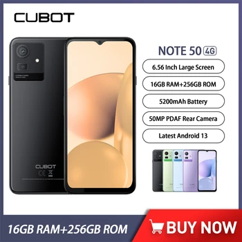 Оригинальный смартфон Cubot NOTE 50 16 ГБ (8 + 8 ГБ расширенных) + 256 ГБ 6,56 