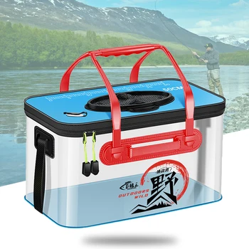 Переносная рыболовная сумка EVA, Складное Рыболовное ведро, Коробка для живой рыбы, Контейнер для воды, таз, сумка для хранения снастей Без насоса