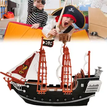 Пиратские Игрушки Парусный Реквизит Интересные Уникальные Модели Лодок Игрушки Детский Подарок На День Рождения Лодка Игрушка для Домашнего Детского сада