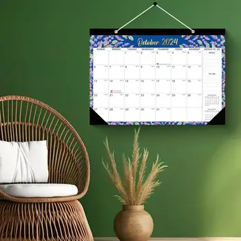 Подвесной ежемесячный календарь на 2024 год, настенные календари на шнурке, Прочные ежемесячные планировщики, Списки дел, Организация новогодних подарков