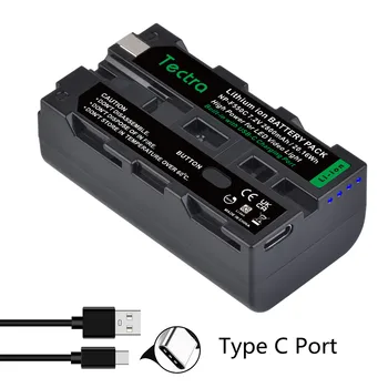 Порт зарядки Type-C емкостью 2800 мАч, Аккумулятор NP F550C для аккумулятора NP-F, светодиодная видеосвязь, панель освещения камеры, Лампа для фотосъемки