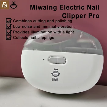 Портативная электрическая полировальная машинка для стрижки ногтей Youpin Miwaing с вспомогательной подсветкой Автоматическая шлифовальная машина для ногтей для детей и взрослых
