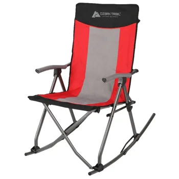 Походное кресло-качалка Ozark Trail, красное, 19 фунтов, уличная мебель, складной стул, пляжный стул