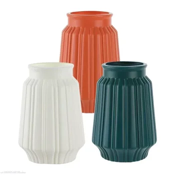 Простая современная ваза для цветов Белая керамическая ваза для цветов в китайском стиле Уникальные керамические вазы для искусственных цветов homedecor