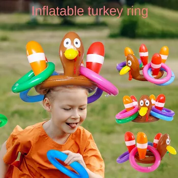 Рождественские украшения: интерактивная надувная игрушка в виде головы индейки - идеальное развлечение для всех возрастов