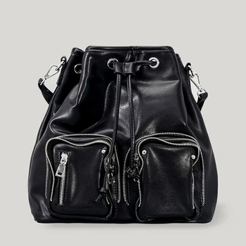 Рюкзак для путешествий, женские рюкзаки с карманом на шнурке, сумка-мешок большой емкости, 2023 Новые модные женские школьные сумки
