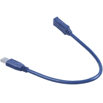 Синий удлинитель с разъемом USB 3.0 от мужчины к мужчине F / M Type A 30 см