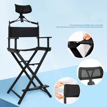 Складной стул для макияжа Портативный Уличный Алюминиевый Складной стул со спинкой из алюминиевого сплава Уличный стул для макияжа Кресло для отдыха директора