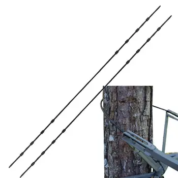 Сменные кабели для подставки для дерева 69-дюймовые Стальные Плетеные ремни для подставки для дерева Простая установка Прочная Охотничья подставка для дерева с черным покрытием