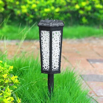 Солнечный светодиодный светильник для газона IP65, водонепроницаемый торшер для сада, двора, праздничного украшения на открытом воздухе, атмосферного освещения