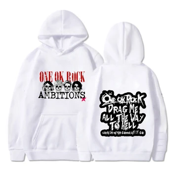 Толстовки ONE OK ROCK для мужчин, японские рок-группы, толстовка с капюшоном, спортивная одежда, хип-хоп пуловер с капюшоном, Harajuku